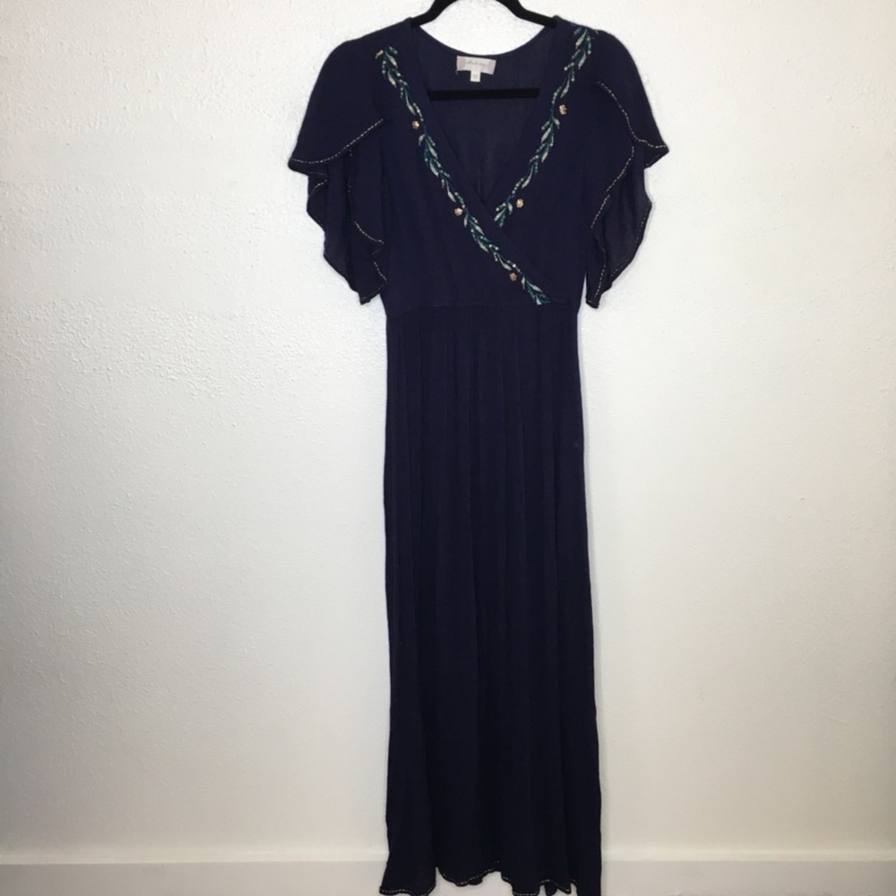 Altar'd State Boho Embroidered Maxi Dress S